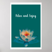 Ruhiges Teal-Spa-Zimmer Poster (Vorne)