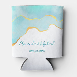 Ruhiges tropisches Grün mit Goldbrasse Hochzeit Dosenkühler