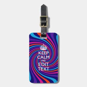 Ruhiges und Behalten Sprichwort auf mehrfarbigem S Gepäckanhänger