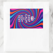 Ruhiges und Behalten Sprichwort auf mehrfarbigem S Rechteckiger Aufkleber (Tasche)