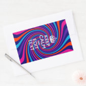 Ruhiges und Behalten Sprichwort auf mehrfarbigem S Rechteckiger Aufkleber (Umschlag)