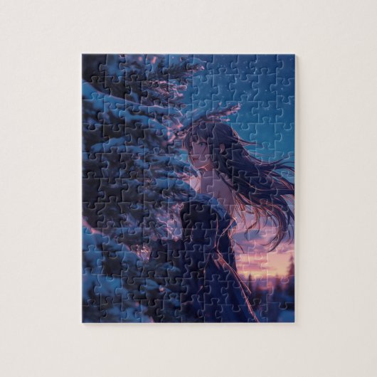 Ruhiges und friedliches Mädchen Puzzle (Vertikal)