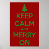 Ruhiges und fröhliches rotes und grünes Poster beh (Vorne)