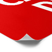 Ruhiges und kaltes Würfel behalten (d6, rot) Poster (Ecke)