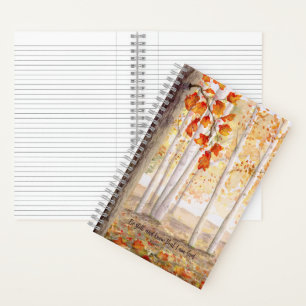 Ruhiges Watercolor Forest Notebook Notizblock