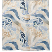 Ruhiges Wellenpool-Muster Duschvorhang (Vorderseite)