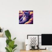 RuhigeTabbyKatze Poster (Heimbüro)
