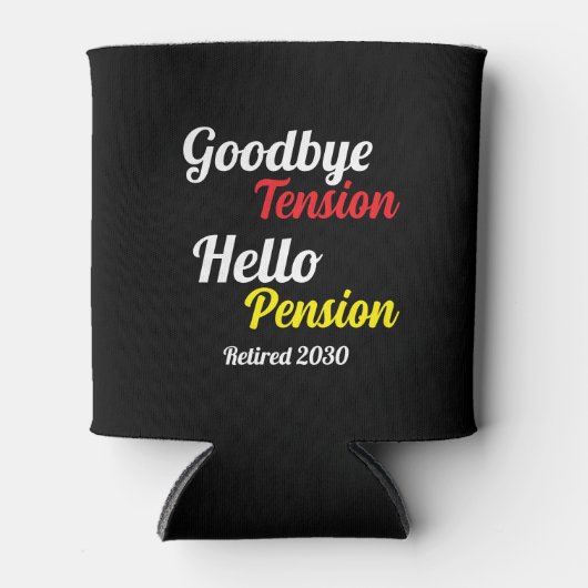 RuhJahr Auf Wiedersehen Tension Hallo Pension Gen Dosenkühler (Vorderseite)