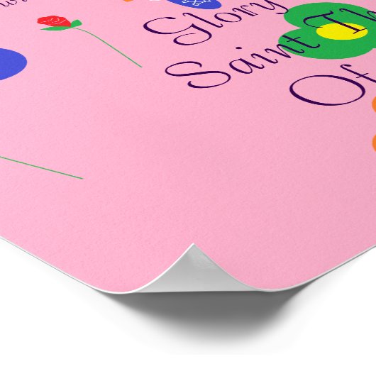 Ruhm an die Heilige Therese von Lisieux Poster (Ecke)