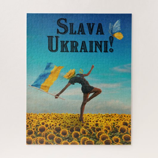 Ruhm an die Ukraine! Slava Ukraini! Jigsaw Puzzle (Vertikal)