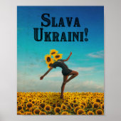 Ruhm an die Ukraine! Slava Ukraini! Poster (Vorne)