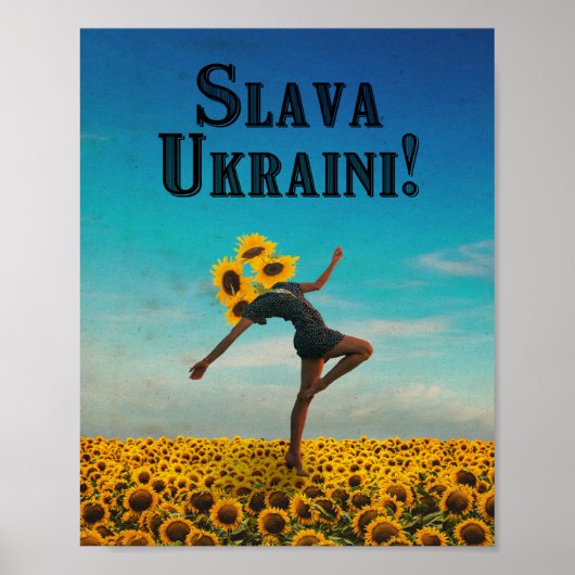 Ruhm an die Ukraine! Slava Ukraini! Poster (Vorne)