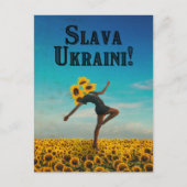 Ruhm an die Ukraine! Slava Ukraini! Postkarte (Vorderseite)