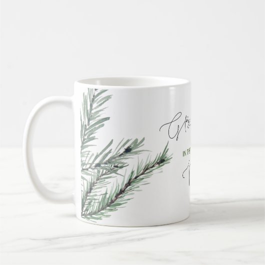 Ruhm an Gott im höchsten Foliage Kaffeetasse (Links)