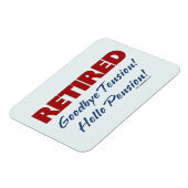 Ruhm: Auf Wiedersehen Tension Hallo Pension | Blau Magnet (Linke Seite)