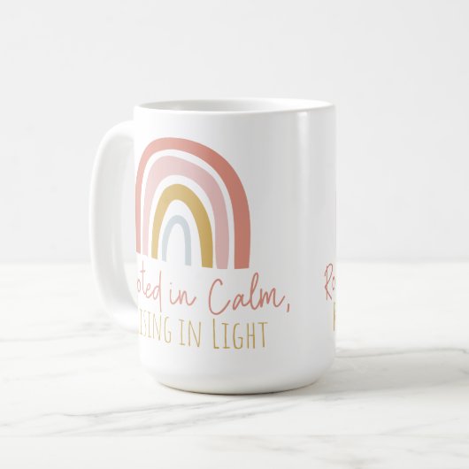 Ruhm, Aufstieg im Licht Inspiration Tasse (Vorderseite Links)