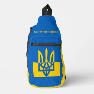 RUHM DEN HELDEN. UKRAINE. DREIZACK. SLINGTASCHE CROSSBODY BAG