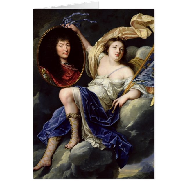 Ruhm, der ein Porträt von Louis XIV darstellt (Vorne)