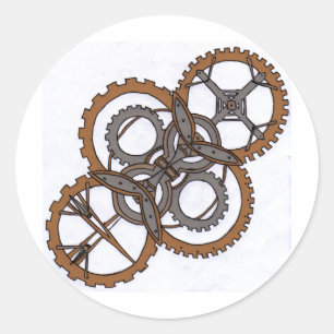Ruhm der Gears Runder Aufkleber