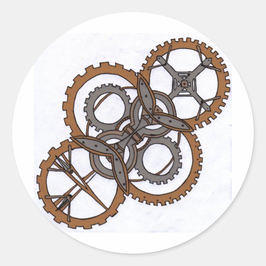 Ruhm der Gears Runder Aufkleber (Vorderseite)