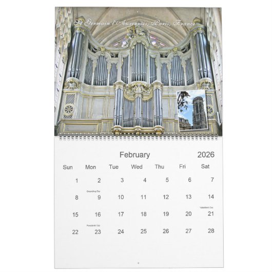 Ruhm der Pipe-Organe Kalender (Feb 2026)