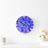 Ruhm der schneeschockierenden blauen Wall-Uhr Runde Wanduhr (Zuhause)