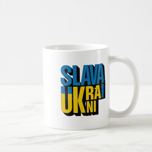 Ruhm der Ukraine Grafik Kaffeetasse (Rechts)