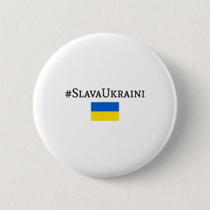 Ruhm der Ukraine Mit Ukraine-Flagge Button