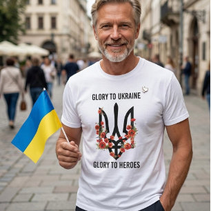 Ruhm der Ukraine. Ruhm den Helden. Dreizack. Trizu T-Shirt