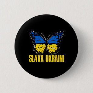 Ruhm der Ukraine Unterstützen Sie die Ukraine Retr Button