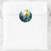 Ruhm fällt runder aufkleber (Tasche)