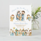 Ruhm für das neue Geborene Weihnachtsfest der Krip Einladung (Stehend Vorderseite)