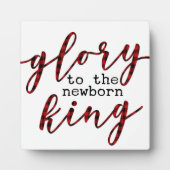 Ruhm für den Neugeborenen Jesus Weihnachtszeichen Fotoplatte (Vorderseite)