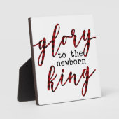 Ruhm für den Neugeborenen Jesus Weihnachtszeichen Fotoplatte (Vorderseite)