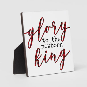 Ruhm für den Neugeborenen Jesus Weihnachtszeichen Fotoplatte