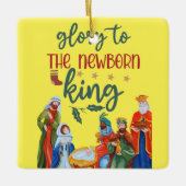 Ruhm für den Neugeborenen Keramikornament (Vorderseite)