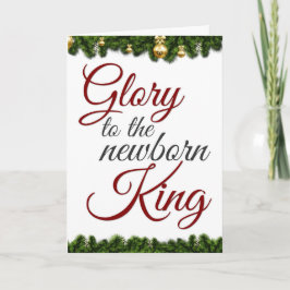 Ruhm für den Neugeborenen König, religiöse Weihnac Karte
