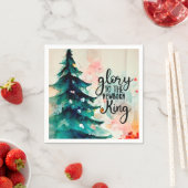 Ruhm für den neugeborenen König Weihnachtslied Serviette (Beispiel)