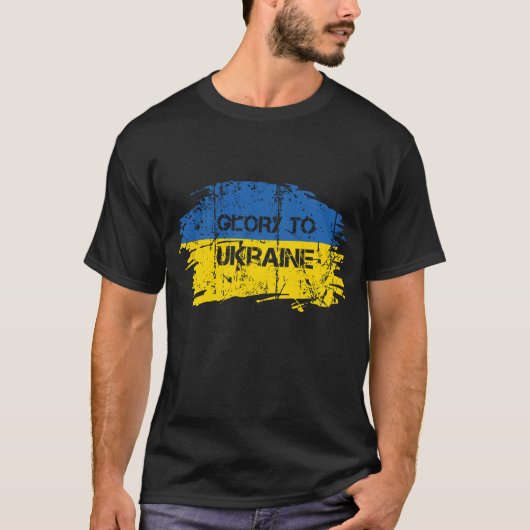 Ruhm für die ukrainische Flagge T-Shirt (Vorderseite)