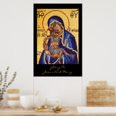 Ruhm für Jesus und Maria Poster (Küche)