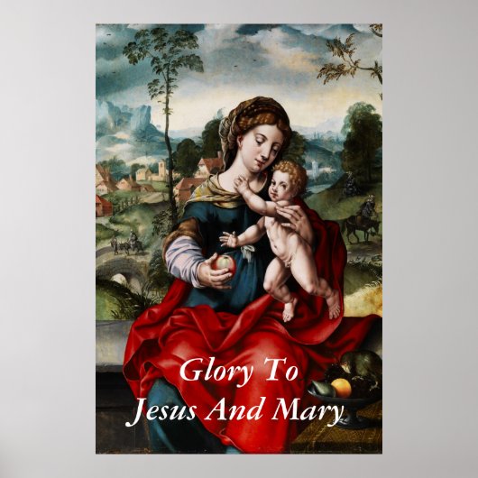Ruhm für Jesus und Maria Poster (Vorne)