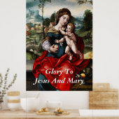 Ruhm für Jesus und Maria Poster (Küche)