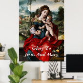 Ruhm für Jesus und Maria Poster (Heimbüro)