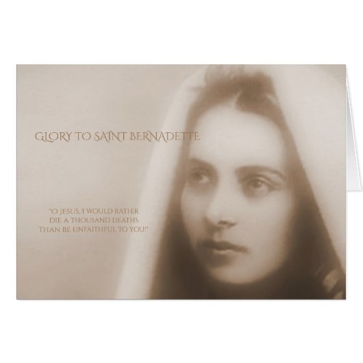 Ruhm für Saint Bernadette (Vorderseite (Horizontal))