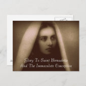 Ruhm für Saint Bernadette Postkarte (Vorne/Hinten)