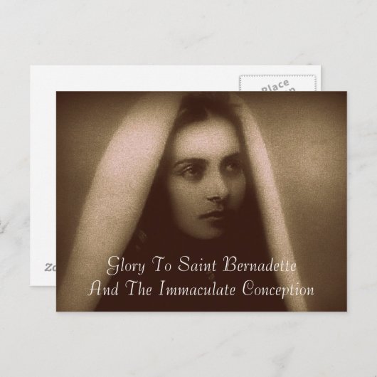 Ruhm für Saint Bernadette Postkarte (Vorne/Hinten)