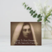 Ruhm für Saint Bernadette Postkarte (Stehend Vorderseite)