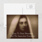 Ruhm für Saint Bernadette Postkarte (Vorne/Hinten)
