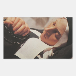 Ruhm für Saint Bernadette Rechteckiger Aufkleber