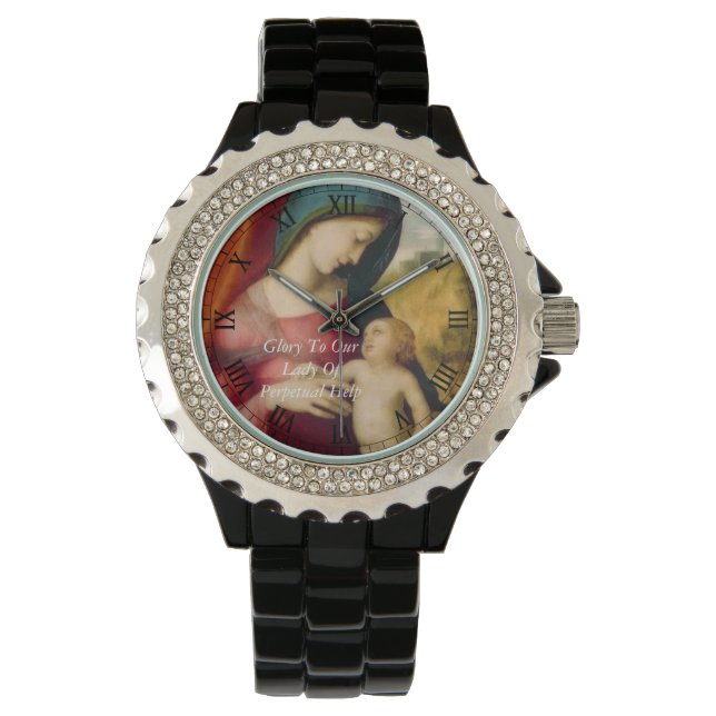 Ruhm für unsere Dame der ständigen Hilfe Armbanduhr (Vorderseite)
